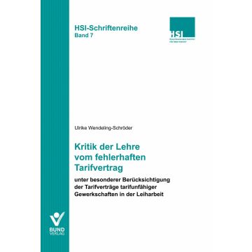 Kritik der Lehre vom fehlerhaften Tarifvertrag